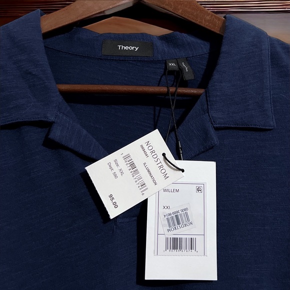 NWT! Theory Men’s Willem Strato Polo in Illumination 2XL - Picture 2 of 5